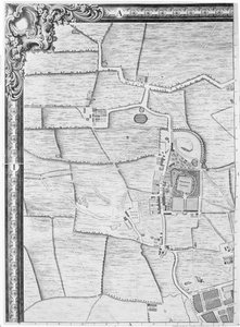 Un mapa de Marylebone, Londres, 1746